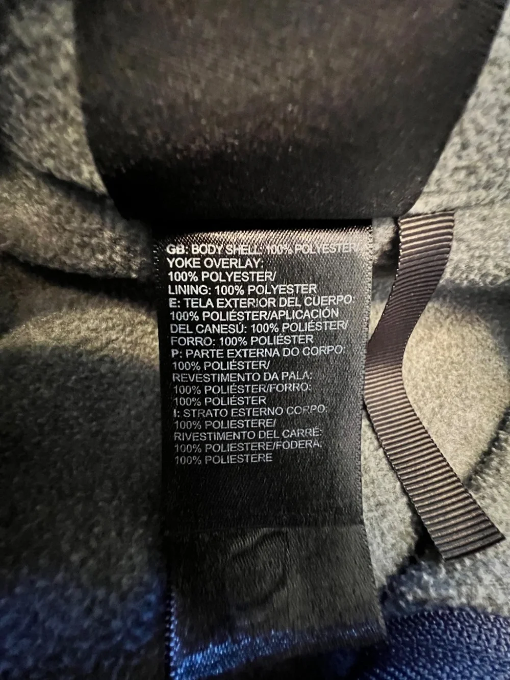 The North Face Fleece Full Zip Jacket Black and Gray Boys M 10/12